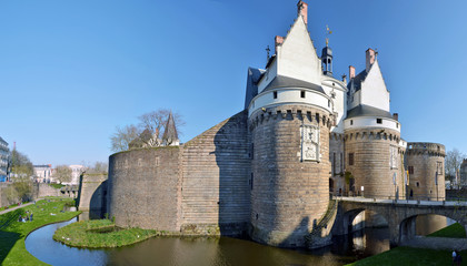 Fototapeta na wymiar Castle of the Dukes of Brittany in Nantes