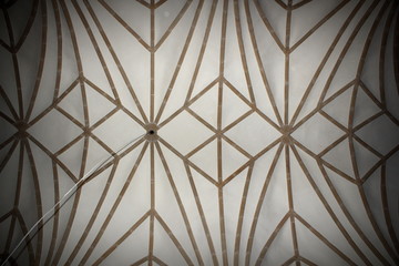 abstract view of old church ceiling