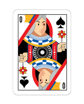 Vector Queen game card illustration