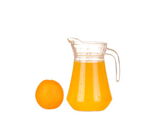 pouring Orange juice and slices of orange 