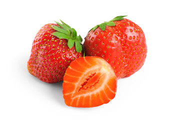Strawberry isolated on white background.