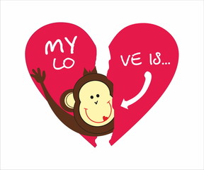 Monkey and broken heart