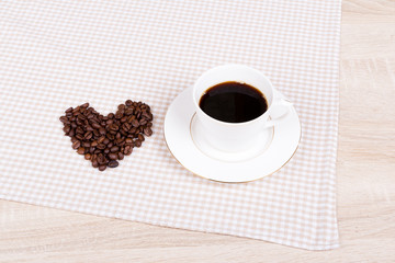 Coffee cup with heart