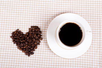 Coffee cup with heart