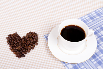 Coffee cup with heart