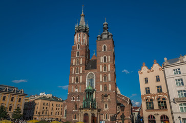 Fototapeta na wymiar Saint Mary's Church in Krakow Poland