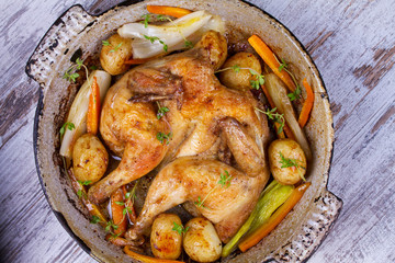 Herb-Roasted Chicken and Vegetables