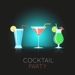 Cocktail glasses. 
