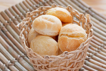 Brazilian snack cheese bread (pao de queijo)