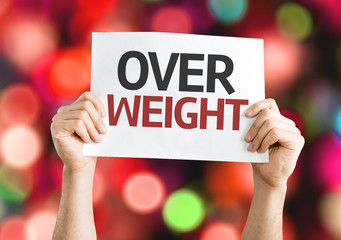 Overweight card with bokeh background