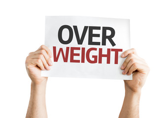 Overweight card isolated on white