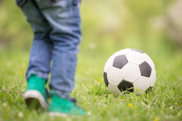 Little football player