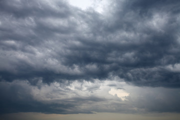 Naklejka na ściany i meble cloudscape with dark rainy clouds