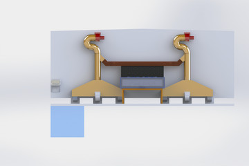 3D green house system back view