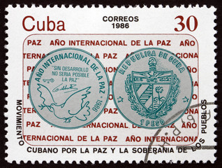 Postage stamp Cuba 1986 International Peace Year