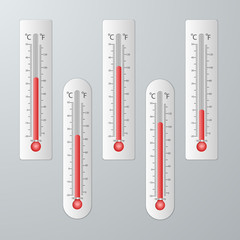 Modern thermometers for design set.