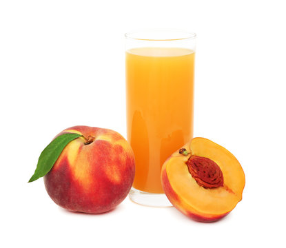 Peach juice (isolated)