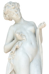 Fototapeta na wymiar Ancient marble statue of a nude young woman