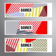 Striped pattern banners 