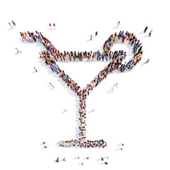  people in the shape of a cocktail.