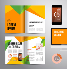 Flyer template design for business. Brochure concept for print. Business concept with text,