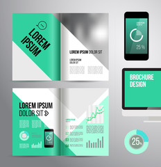 Flyer template design for business. Brochure concept for print. Business concept with text,