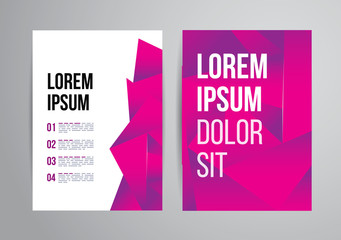 Flyer template design. Brochure design with text and infographic. For business print. 