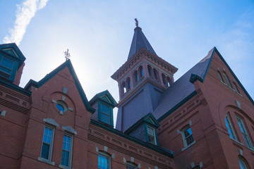 details of Old Mill, oldest building on University of Vermont 