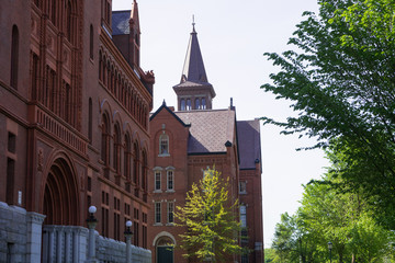 Fototapeta premium view of historic buildings on University of Vermont Campus