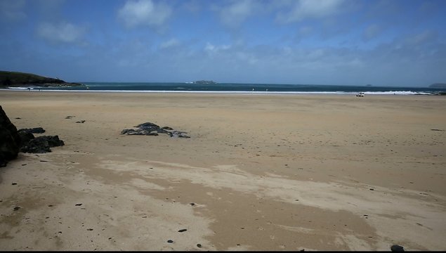 Harlyn Bay beach North Cornwall UK near Padstow 
