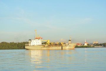 Fototapeta premium Oil chemical tanker, Industry Tanker Boat