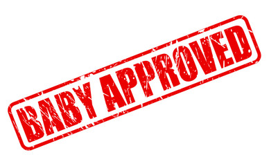 Baby approved red stamp text