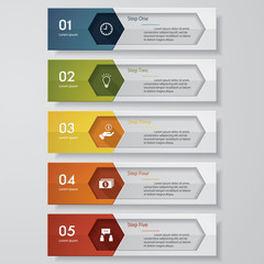 Design clean number banners template. Vector.