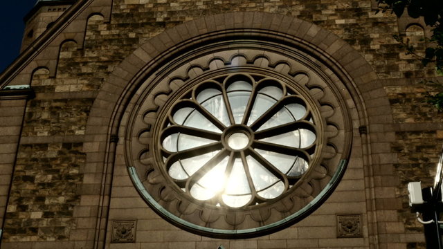 Sun shines on Sofia kyrkan ( sofia church) stockholm 1032