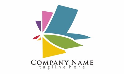 Digital Printing Rainbow logo vector