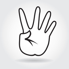 Set of black geometric flowers