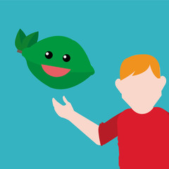 food natural over color background