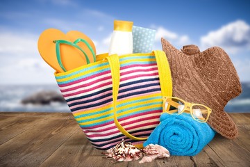 Vacations, Summer, Beach Bag.
