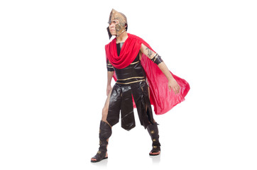 Gladiator isolated on white