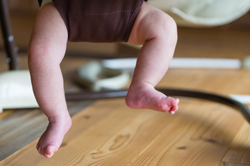 Fototapeta na wymiar Baby's Bouncing Legs