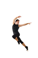 Dancer isolated on the white background
