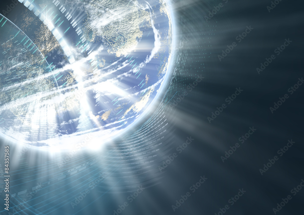 Canvas Prints abstract futuristic global background