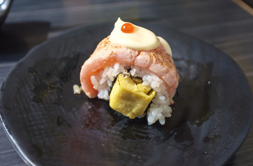 Salmon Roll and Egg