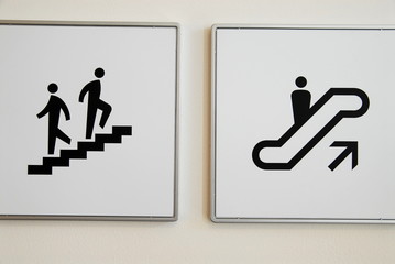 階段とエスカレーターの表示.
