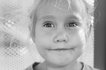 Portrait of funny lovely little girl