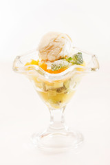 ice cream with fruits