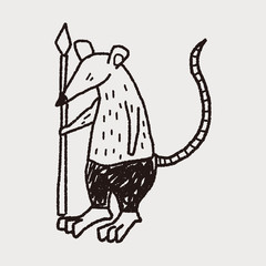 Fototapeta premium monster doodle