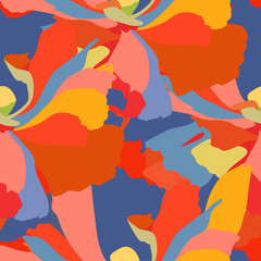 Floral seamless wallpaper,  Watercolor