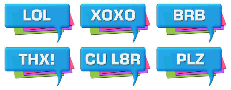 Chat Words Colorful Comment Symbols 