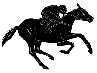horse rider, vector illustration